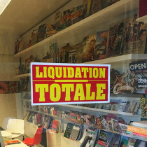 Affiche "LIQUIDATION TOTALE" L42 H20 cm