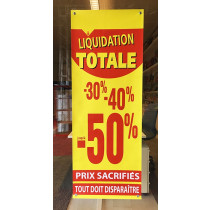 Bâche LIQUIDATION TOTALE  L60 H 160 cm avec 4 oeillets et 4 ventouses