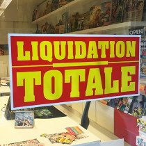 Affiche "LIQUIDATION TOTALE" L85 H40 cm