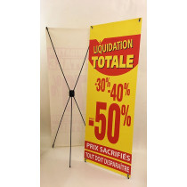 Bâche LIQUIDATION TOTALE  L60 H 160 cm avec support 5 branches