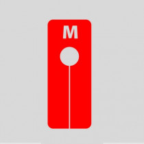 Marque taille "M" rouge