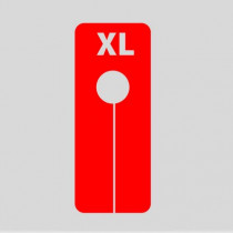 Marque taille "XL" rouge