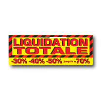 STICKER DE SOL "LIQUIDATION TOTALE" L100 H35 cm