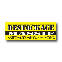 STICKER DE SOL "DESTOCKAGE MASSIF" L100 H35cm