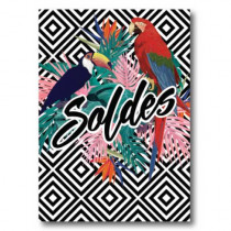 Affiche  SOLDES tropical L50 H70cm