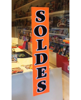 Affiche "SOLDES" fluo L25 H115 cm