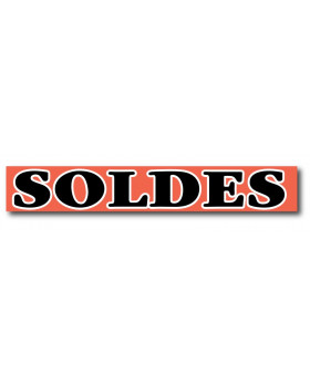 Affiche "SOLDES" fluo L115 H25 cm