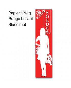 Affiche "SOLDES" silhouette femme L40 H165 cm