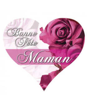 10 Planches de stickers coeurs "Bonne Fête Maman"