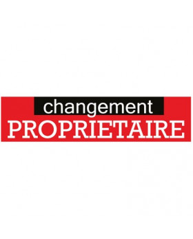 Affiche "changement PROPRIETAIRE" L168 H40 cm