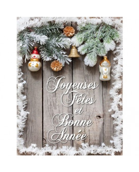 Affiche "Joyeux Fêtes et Bonne Année" L60 H80 cm