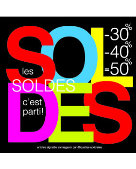 Sticker pour table IKEA Lack "SOLDES" L55 H55 cm