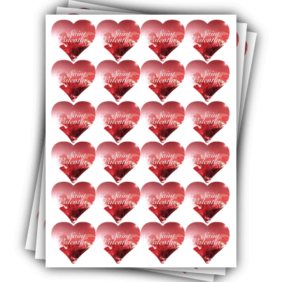 12 planches de stickers "Saint Valentin" 2