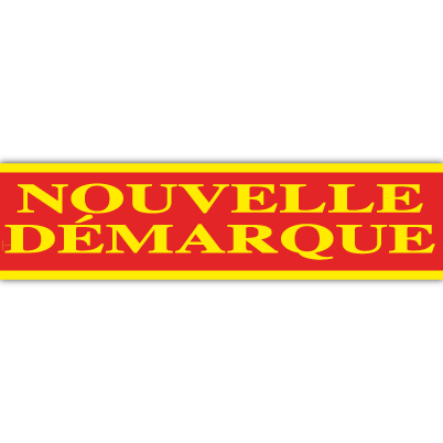 Affiche "NOUVELLE DÉMARQUE" L82 H20 cm