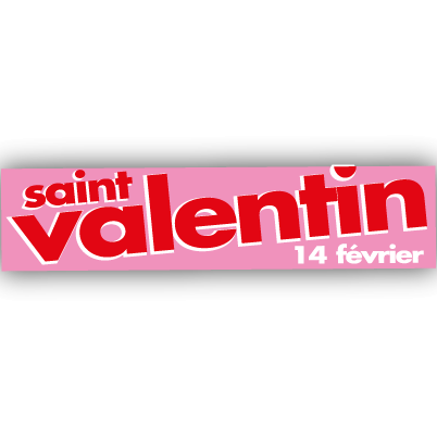 Affiche "Saint Valentin" L86 H20 cm