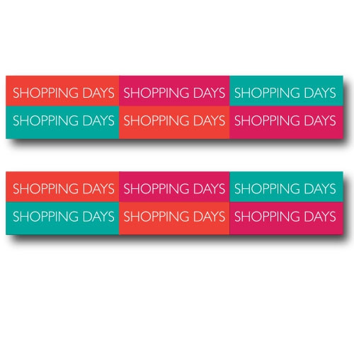 2 affiches  SHOPPING DAYS  L70 H13cm