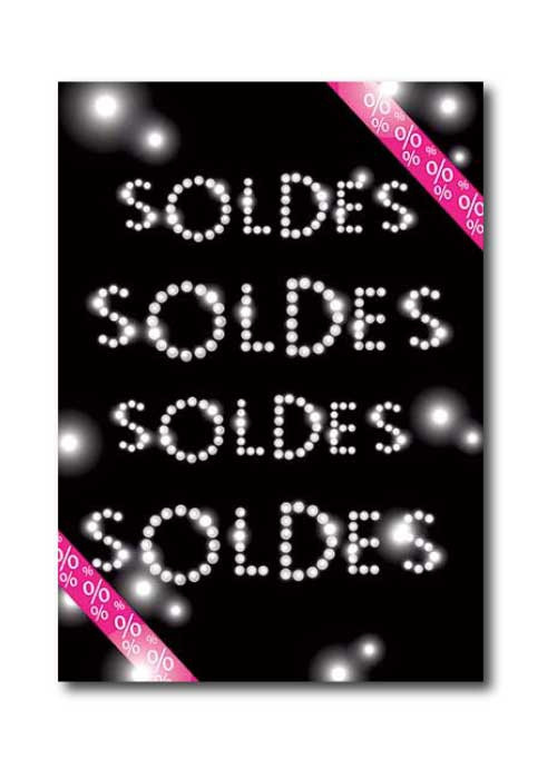 Affiche XXL SOLDES D'HIVER  L120 H170cm