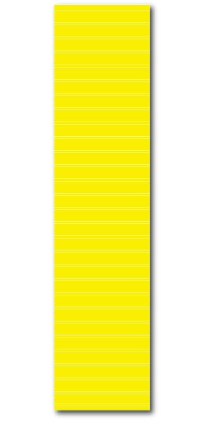 Affiche "jaune avec lignes blanches de repérage" L40 H170 cm