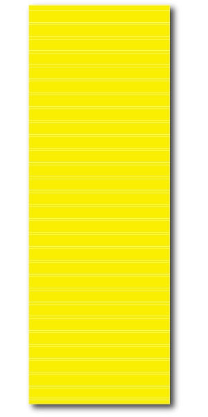 Affiche "jaune avec lignes blanches de repérage" L60 H170 cm