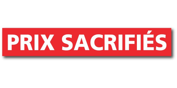Affiche "PRIX SACRIFIES" L120 H20 cm