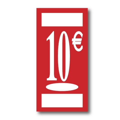 Panneau polypro "10€" L19 H38 cm