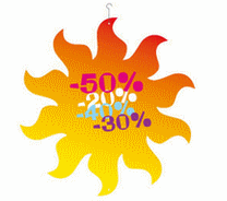 Carton soleil  "-50-20-40-30%"