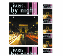 Cartons "PARIS by night" L34 H174 cm