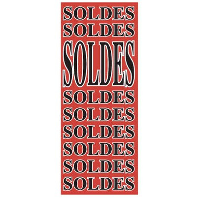 Affiche "SOLDES..SOLDES...SOLDES... " fluo L50 H115 cm
