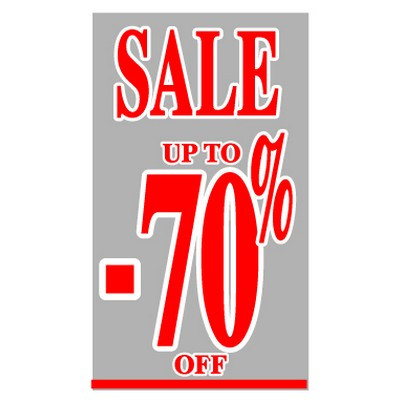 Poster "SALE UP TO -70 %" 73 X 40 CM