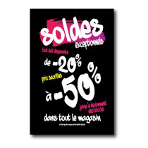 Affiche "SOLDES -50%" L100 H150cm