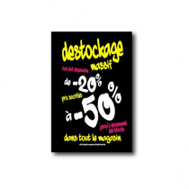 Affiche "DESTOCKAGE -50%" L75 H100cm