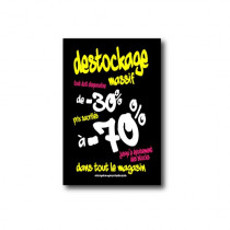 Affiche "DESTOCKAGE -70%" L75 H100cm