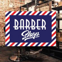 Sticker adhésif BARBER SHOP  L50 H35 cm