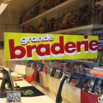 Affiche "GRANDE BRADERIE" L80 H20 cm