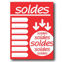 Affiche "SOLDES" L60 H80 cm
