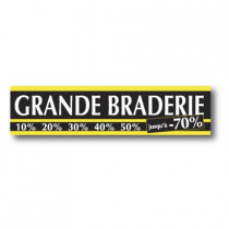 Affiche "Grande braderie" L80 H20 cm