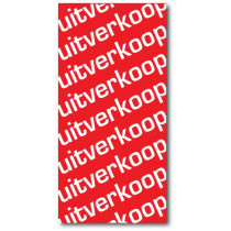 Affiche "UITVERKOOP" L40 H80 cm