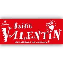 Affiche "Saint Valentin" L58 H29 cm