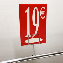 Panneau polypro "19€" L17,5 H24,5 cm