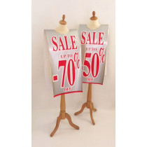 Affiche mannequin  "SALE UP TO -70%/-50% OFF..." L40 H168 cm 