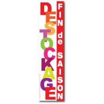 Sticker adhésif "DESTOCKAGE FIN DE SAISON" L25 H100 cm 