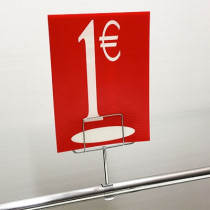 Panneau polypro "1€" L17,5 H24,5 cm