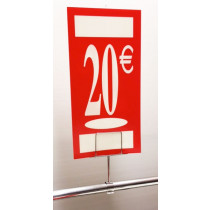 Panneau polypro "20€" L19 H38 cm
