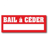 Sticker adhésif  ''BAIL A CEDER'' L80 H30 cm