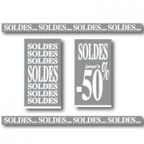 Kit de 4 affiches "SOLDES"