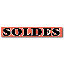 Affiche "SOLDES" fluo L115 H25 cm