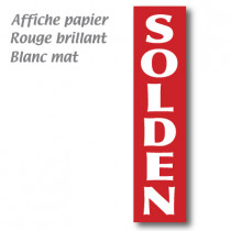 L'affiche "SOLDEN" verticale L40 H165 cm