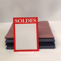 Paquet de 50 étiquettes carton "SOLDES" L145 H200 mm