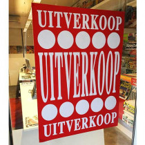 Poster  "UITVERKOOP" L70  H100cm