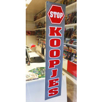 Poster  "STOP KOOPJES" L25  H115cm